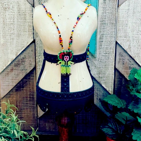 14.5” handmade Native American Beaded necklace - Picture 1 of 4
